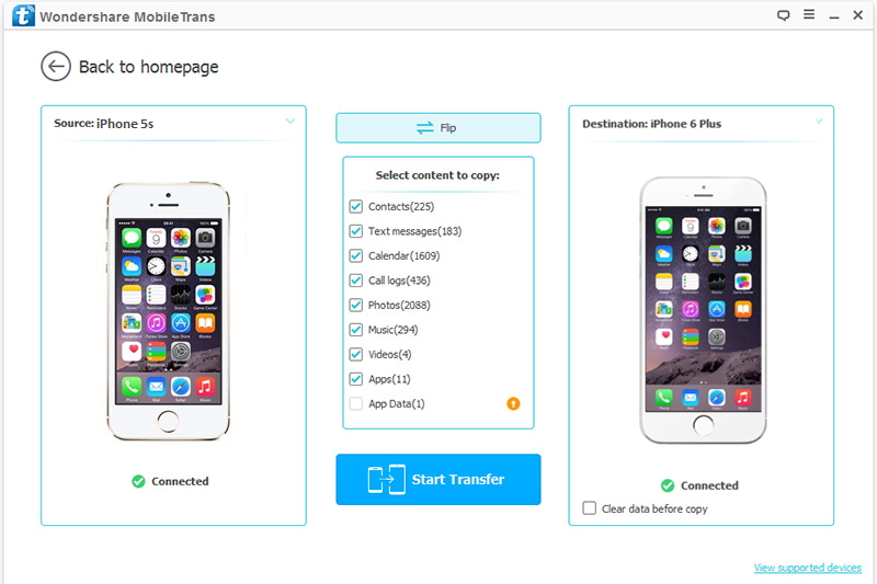 Transfer Data from Old iPhone 5 to New iPhone 6/6 Plus
