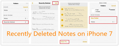 recover recently deleted notes on iPhone 7