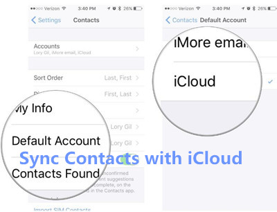 restore iCloud contacts back on your iPhone