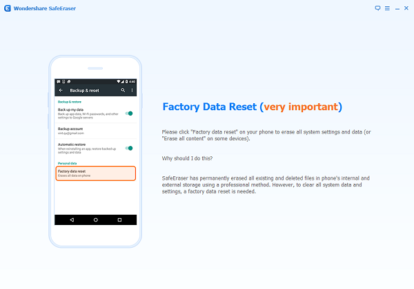 restore factory resetting android