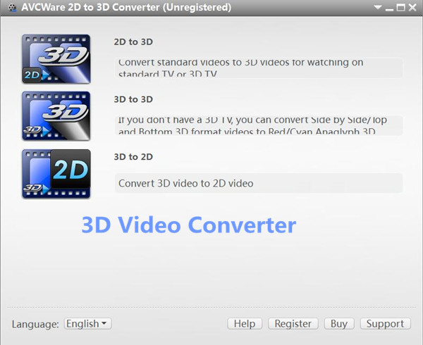 click convert 2d to 3D option