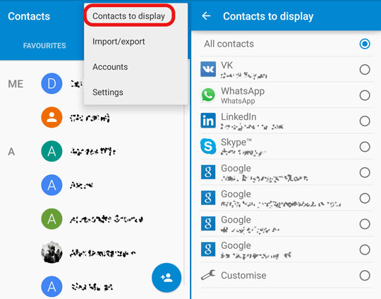 check android contacts status