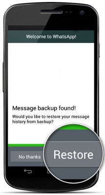 whatsapp message restore android phone
