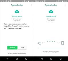 whatsapp message restore android