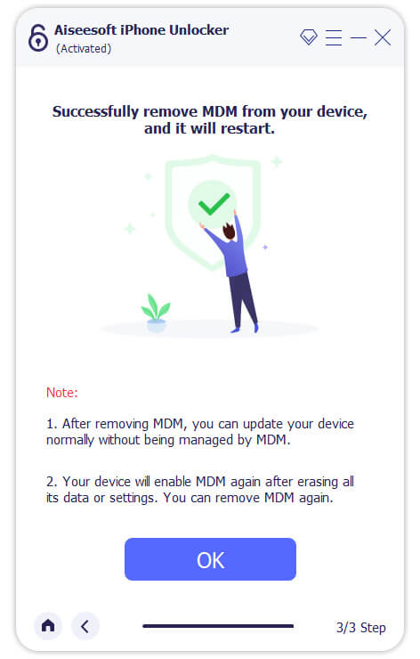remove MDM successfully