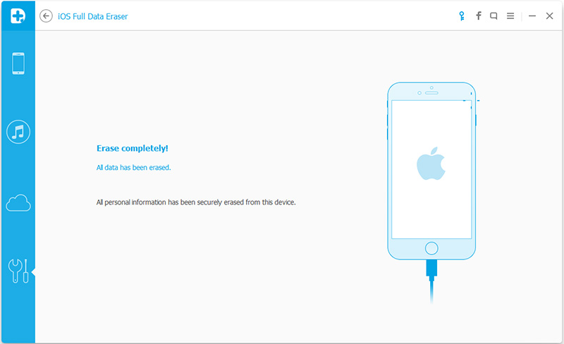 Löschen Sie die iPhone-Daten mit iOS Full Data Radierer