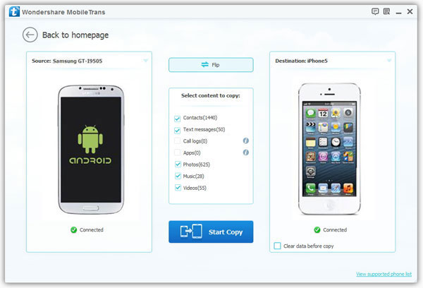 transferir datos desde samsung a iphone SE