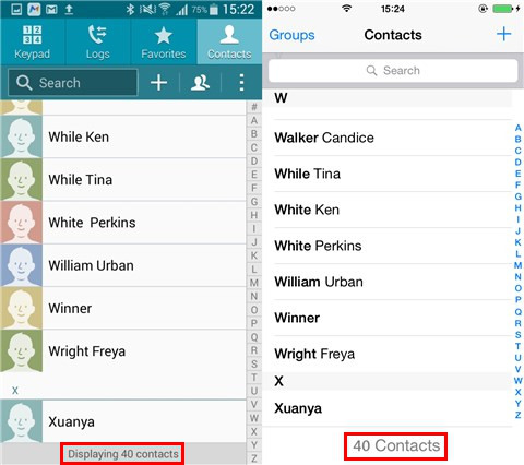 Copiar contactos de iPhone a Samsung Galaxy S6