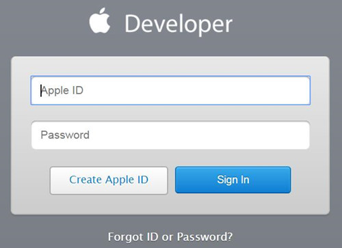firmware del centro para desarrolladores de apple