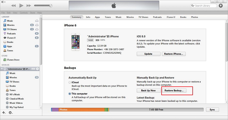 behebt das iPhone-System, das in iTunes stecken bleibt