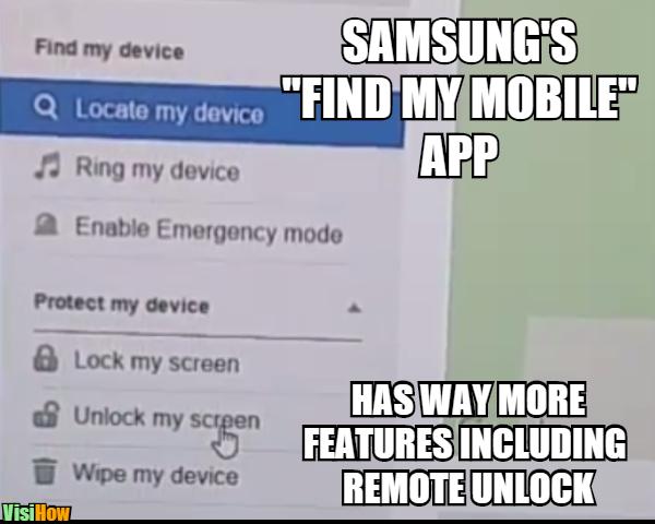 дистанционно разблокировать сломанную галактику Samsung