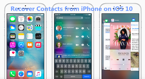 استعادة جهات الاتصال من iPhone على iOS 10