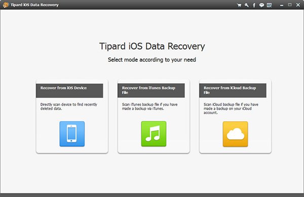 Top 5 iPhone Recuperação de Dados - Tipard iPhone Data Recovery