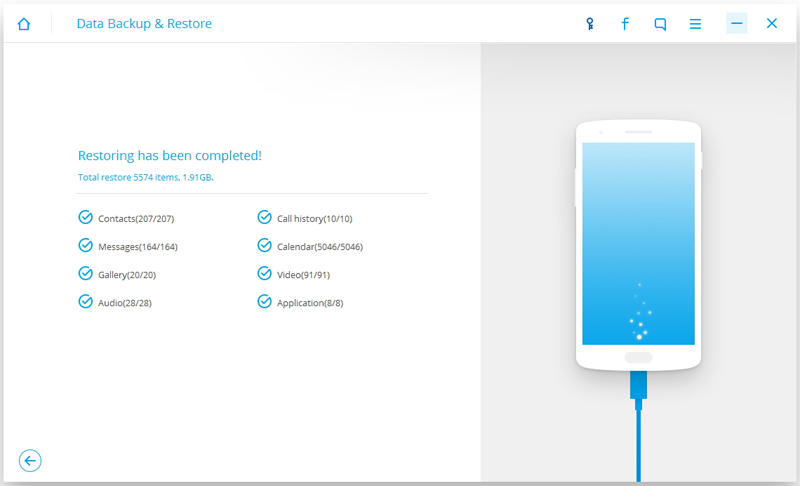 restore backed up data to Samsung Galaxy S7