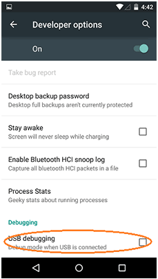 enable USB debugging mode on Samsung