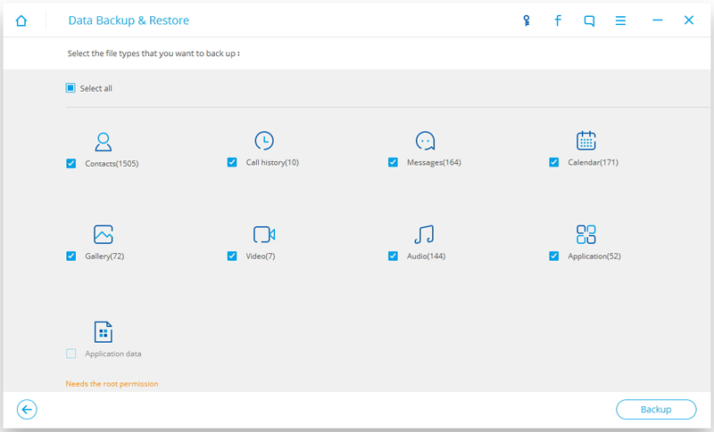 select android media file to backup