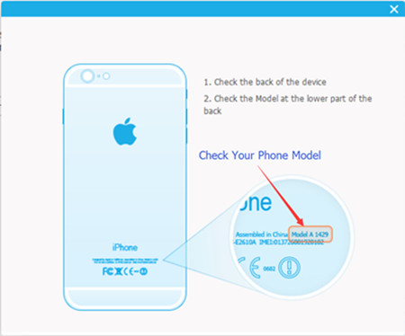 compruebe y confirme el modelo de iphone