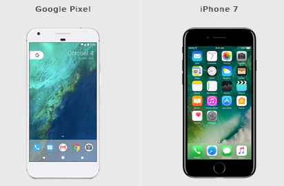 Google Pixel vs Apple iPhone 7