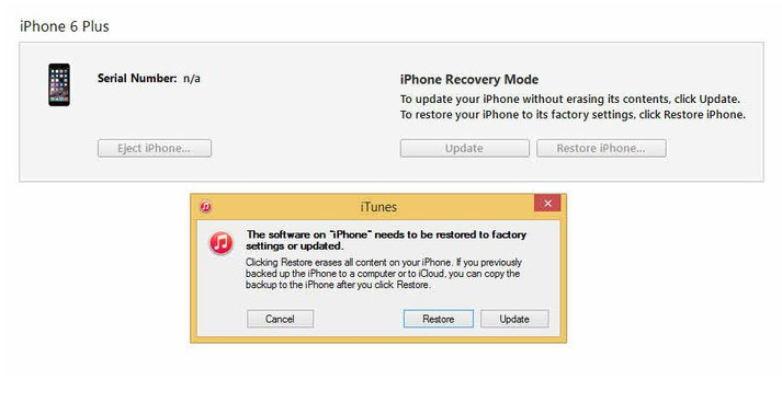get iphone out of recovery mode via itunes