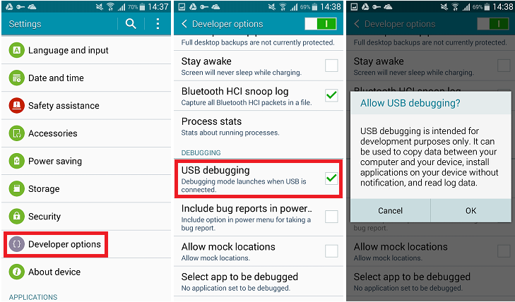 connect samsung-to computer via usb