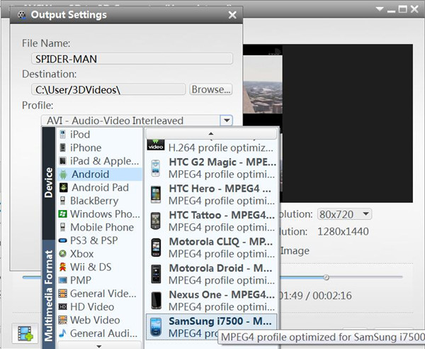 setting out put format on mac