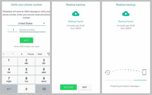 استعادة رسائل whatsapp من Google Drive