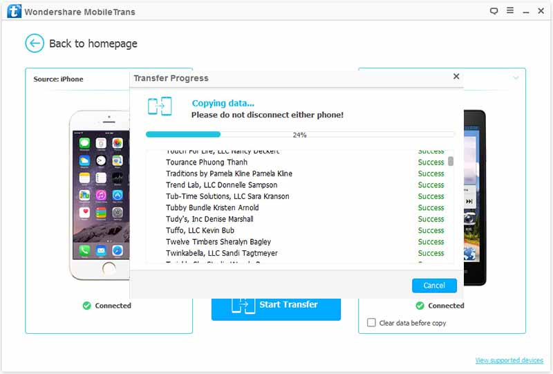 transfer iphone contacts to huawei