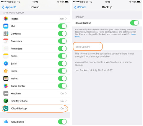 backup iphone contacts icloud