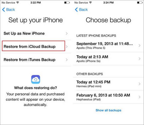 restore iphone contacts icloud