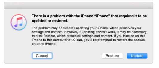 fix iphone system with itunes