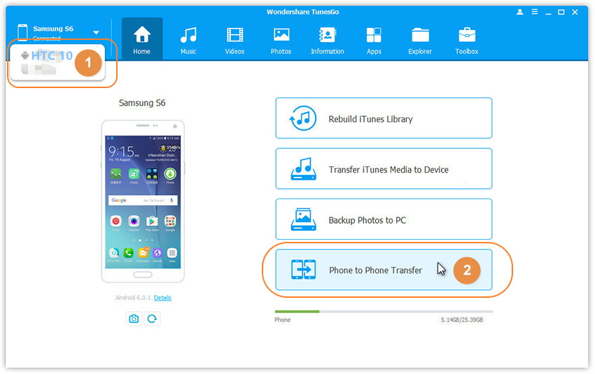 connect android and htc