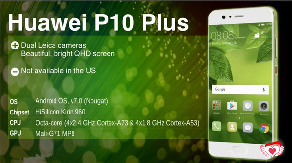 huawei p10 plus-Top 10 SmartPhone 2017