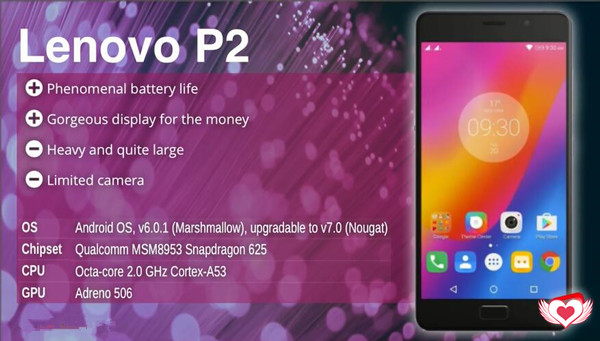 lenovo p2-Top 10 Best Smartphones 2017
