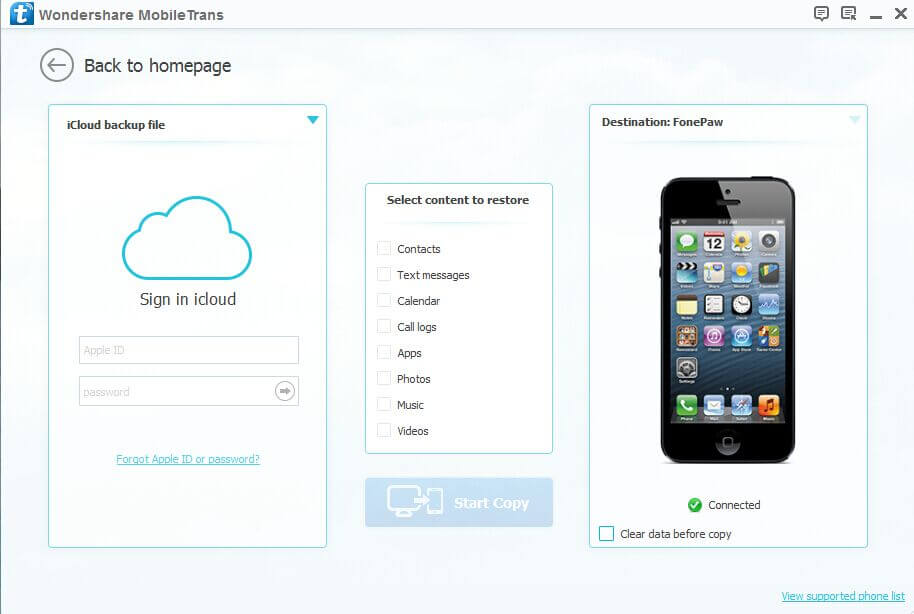 sign in icloud