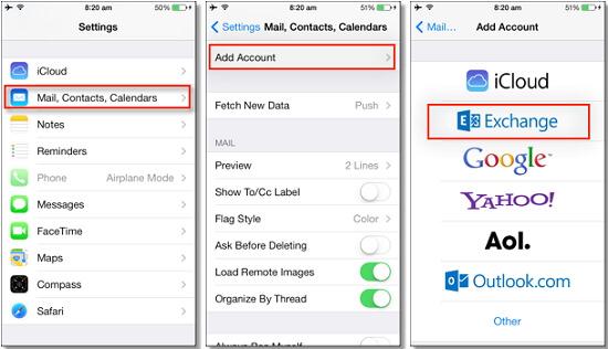 backup iphone contacts to email