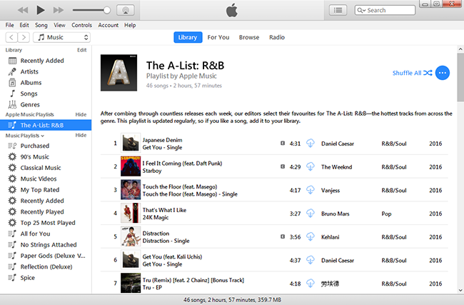 ajouter Apple Music et playlist à iTunes