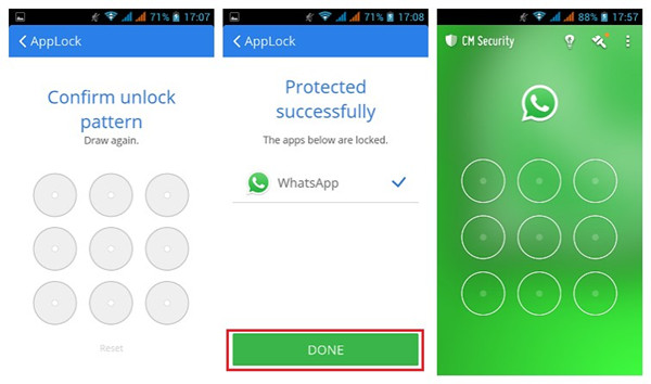 WhatsAppアプリにパスワードを追加する
