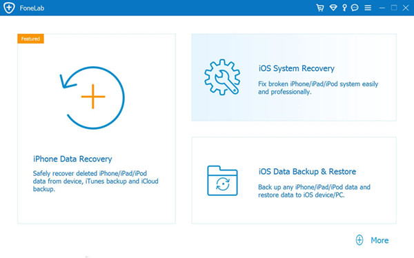 ios data recovery main page
