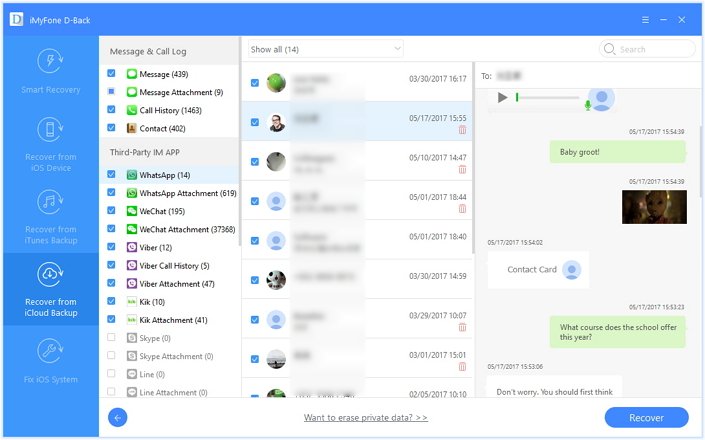 recover WhatsApp from iCloud