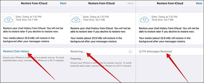 ripristinare whatsapp dal backup locale