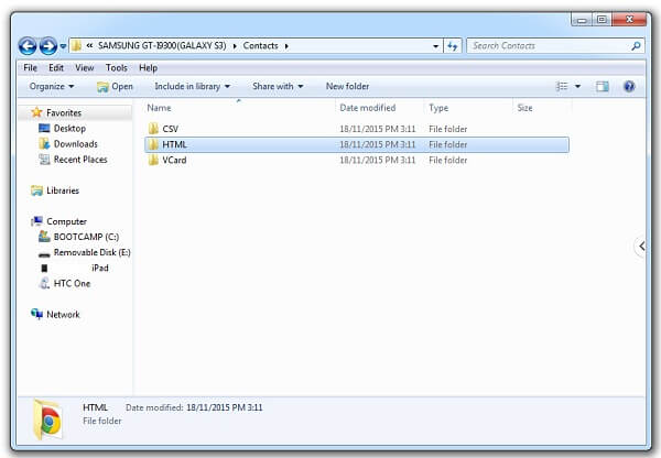 check retrieved samsung contacts results