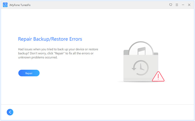 repair backup restore errors