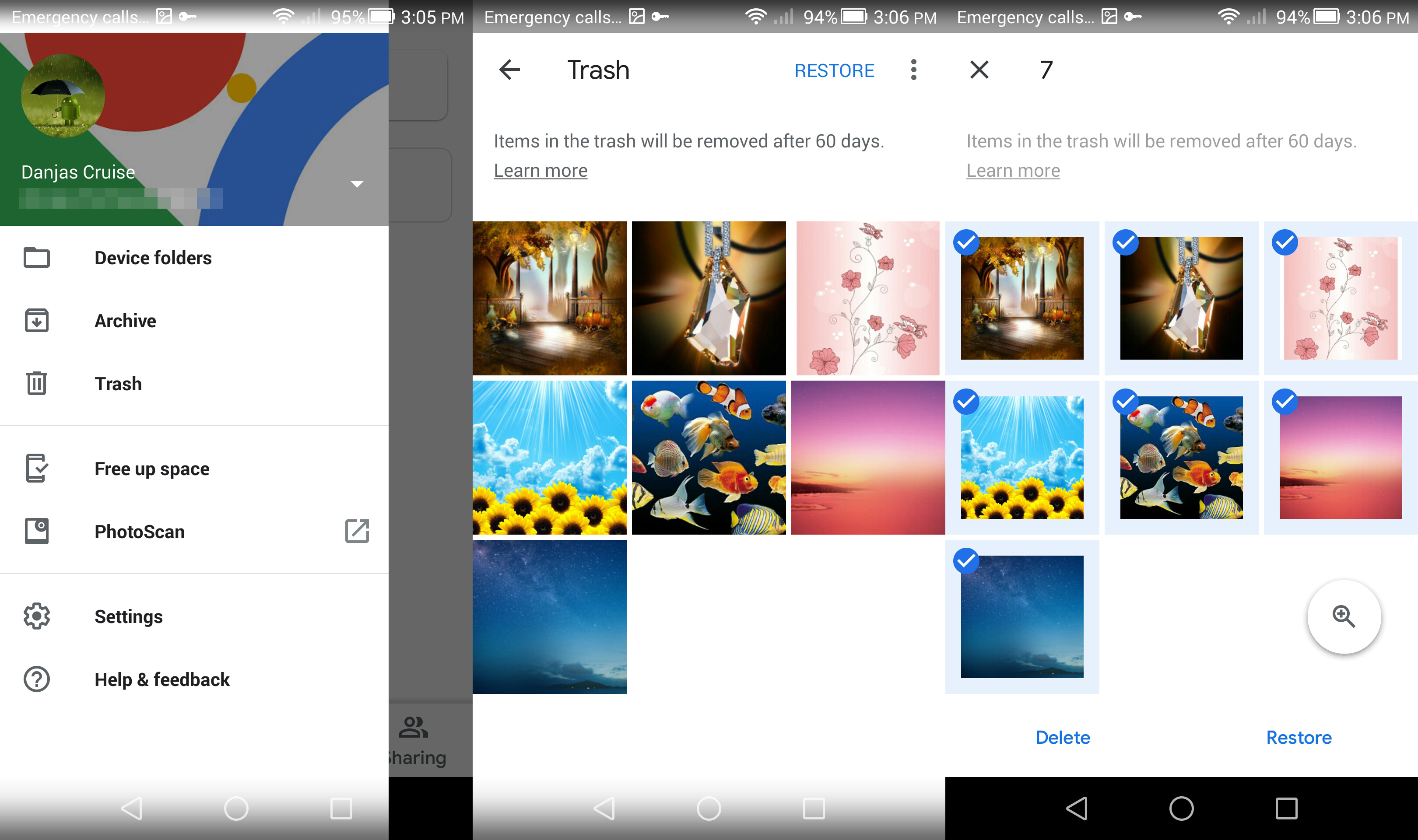 Restaurar fotos desde la aplicación Google Photos