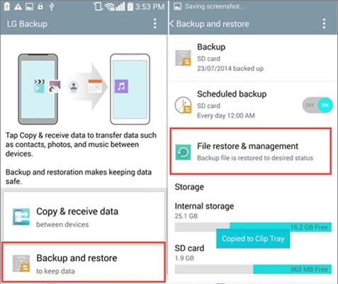android local backup restore
