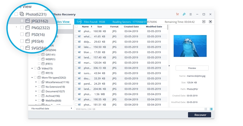 Scan Photos from Android SD Card
