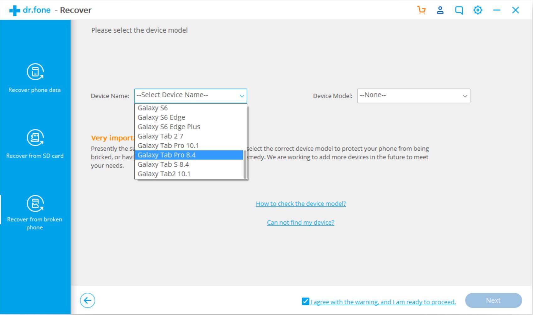 choose samsung tablet model