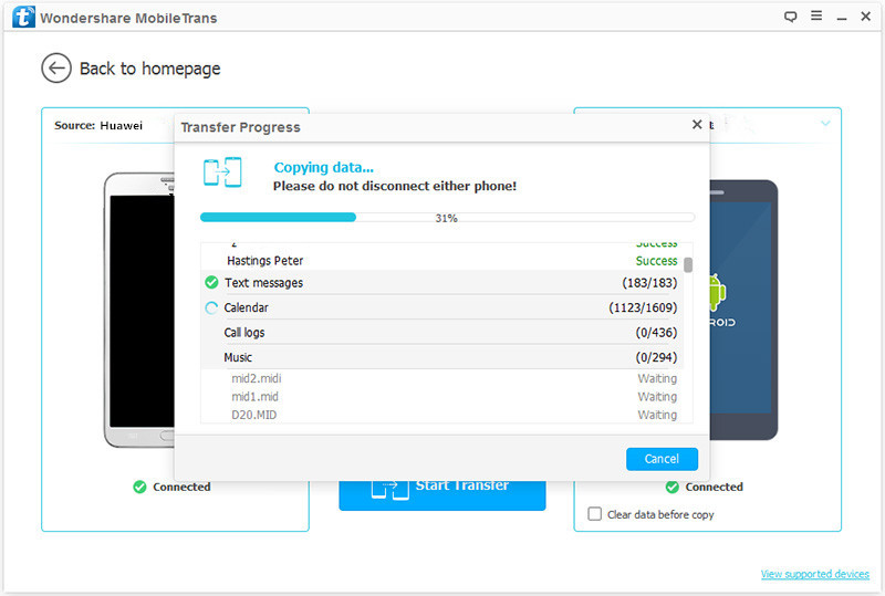 transfer data from huawei to huawei mate 20