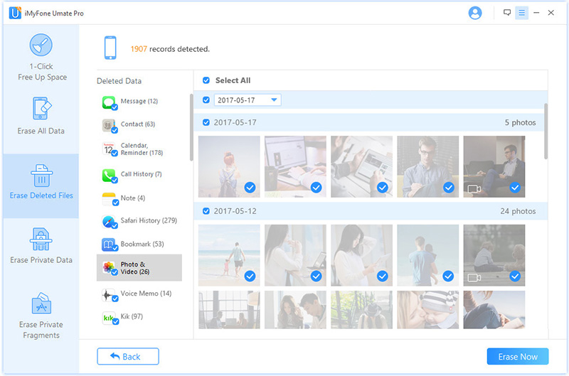select deleted files