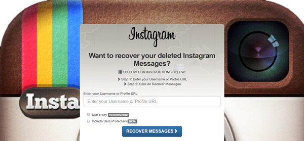 恢復刪除的-的Instagram的消息，在線