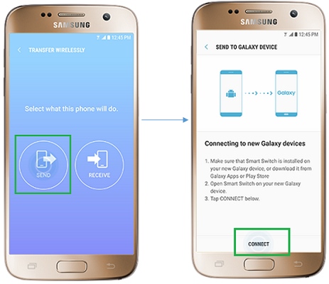 aplicación de cambio inteligente Transfiere datos a tu nuevo teléfono Samsung
